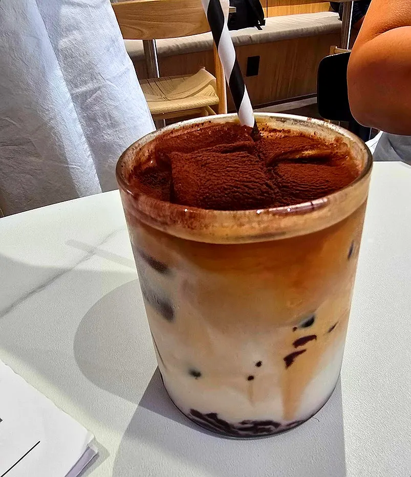 Gelato dessert enjoyed after brunch