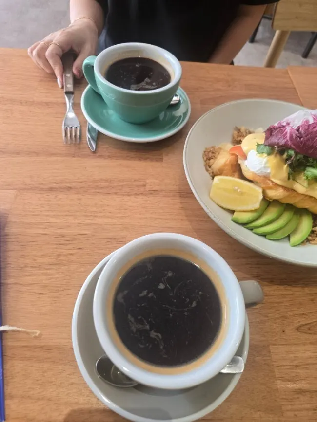 Modern brunch café seating