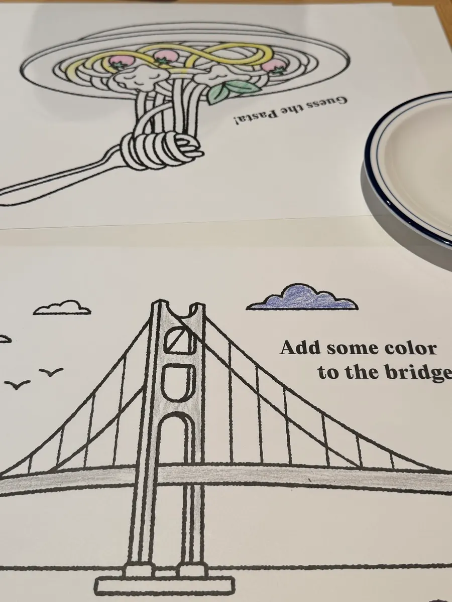 A colored-in coloring mat