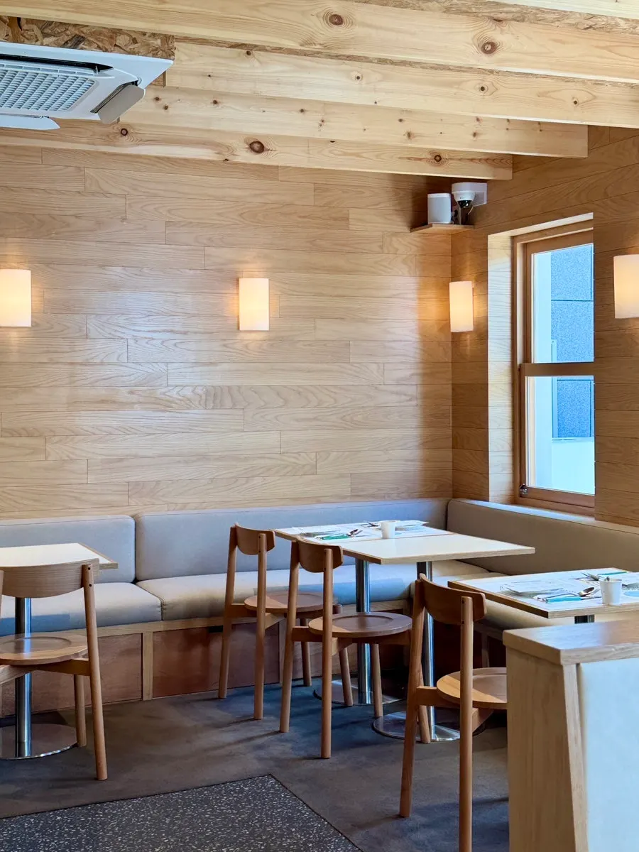 Bar seating and interior design at Extra Mile