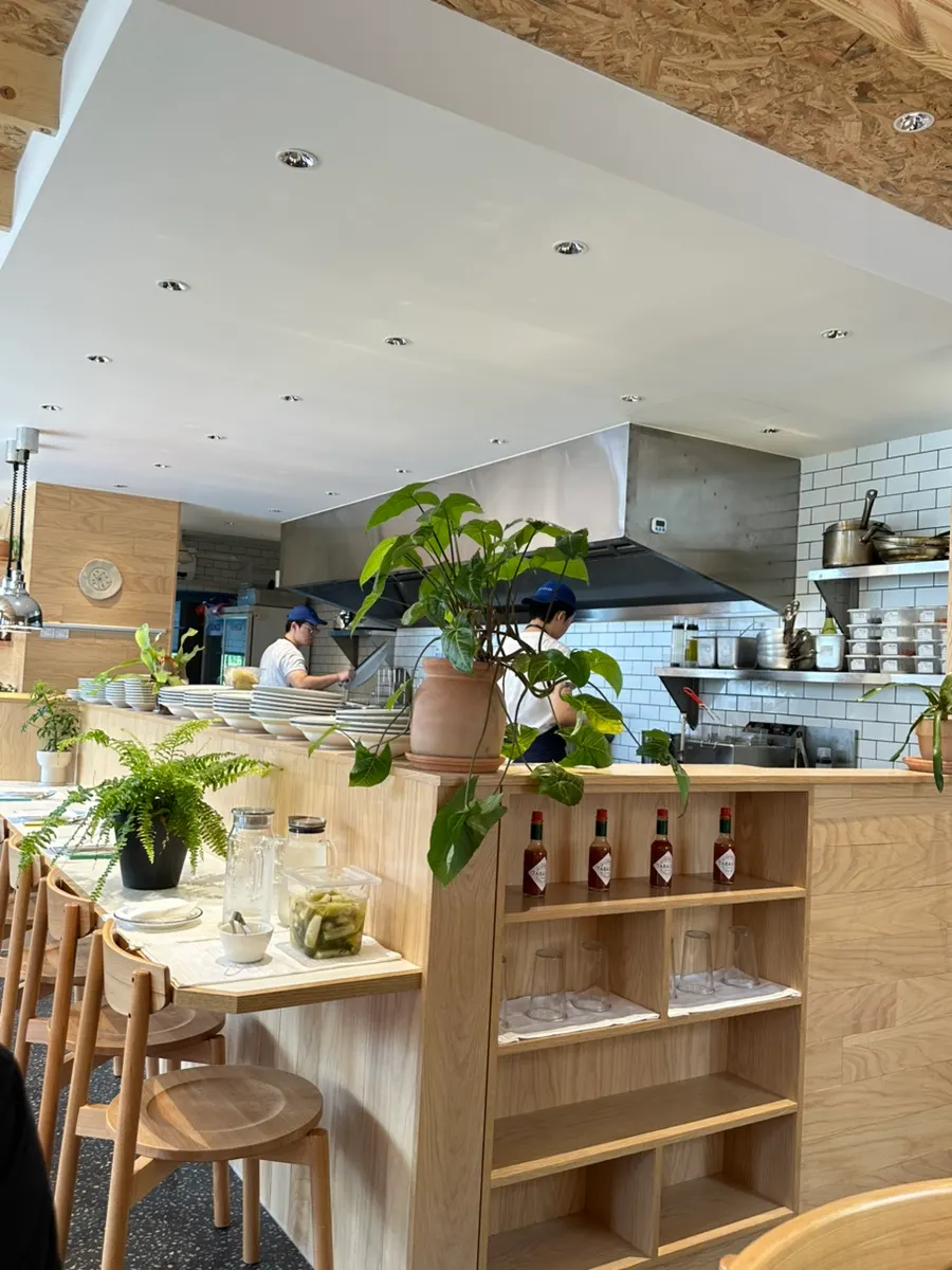 Clean, casual restaurant interior