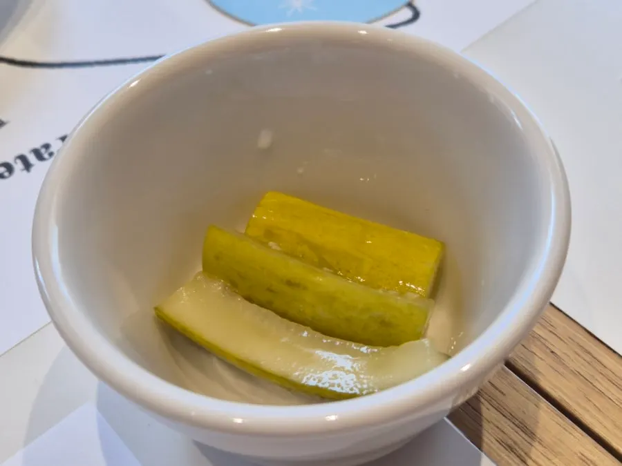 House-made pickles served with the meal