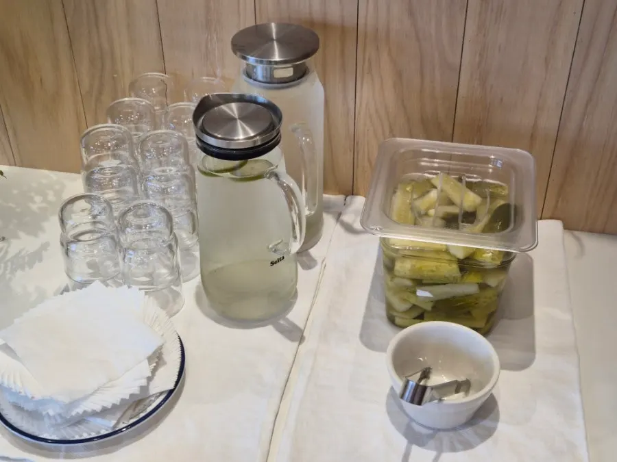 Self-serve station for the house pickles
