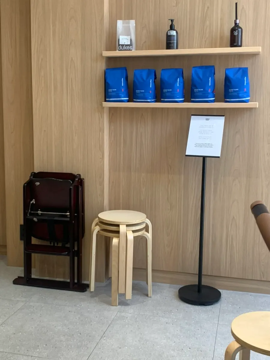 Coffee corner at Famous Benny Gwangalli Branch using Dukes beans