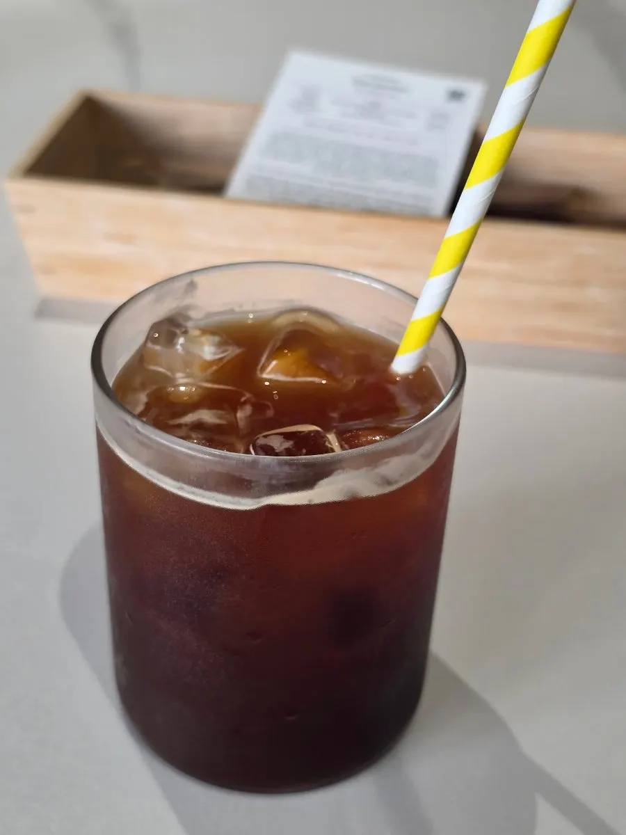 A glass of iced Americano
