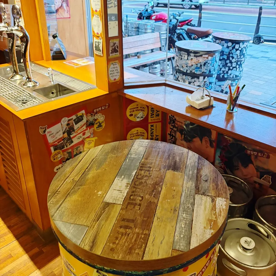 View of the standing beer spot