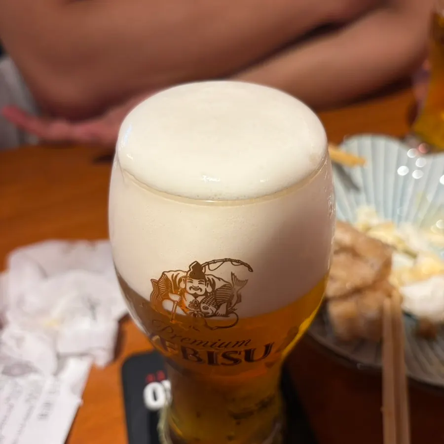 Anju paired with draft beer