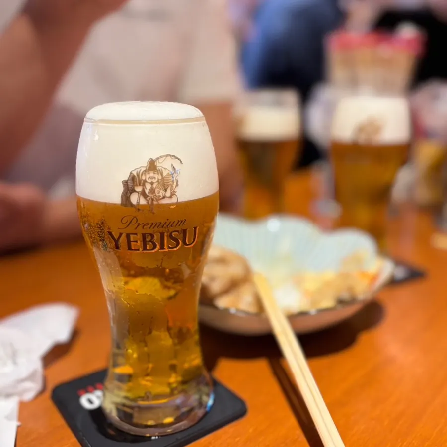 A glass of Ganppa Beer draft after the event ended