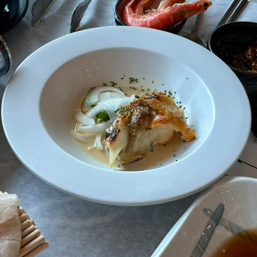 Egg roe rice served as part of the course