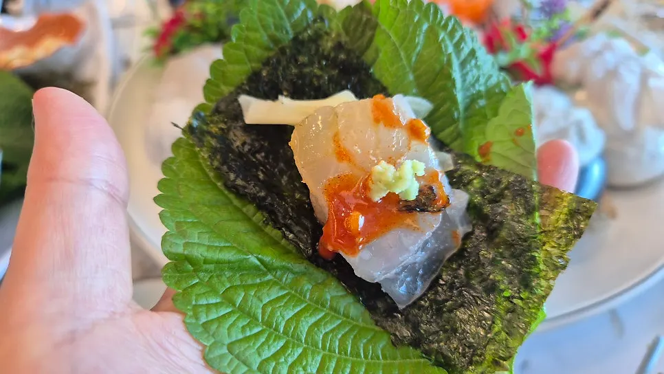 Small plate of refilled sashimi