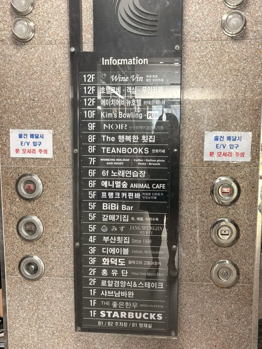 Entrance signage at the Badamaru building