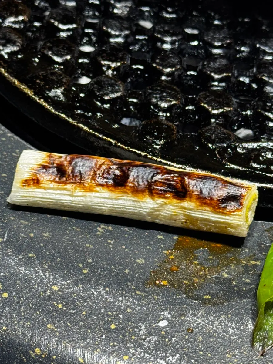 Iberico pluma dipped in Maldon salt