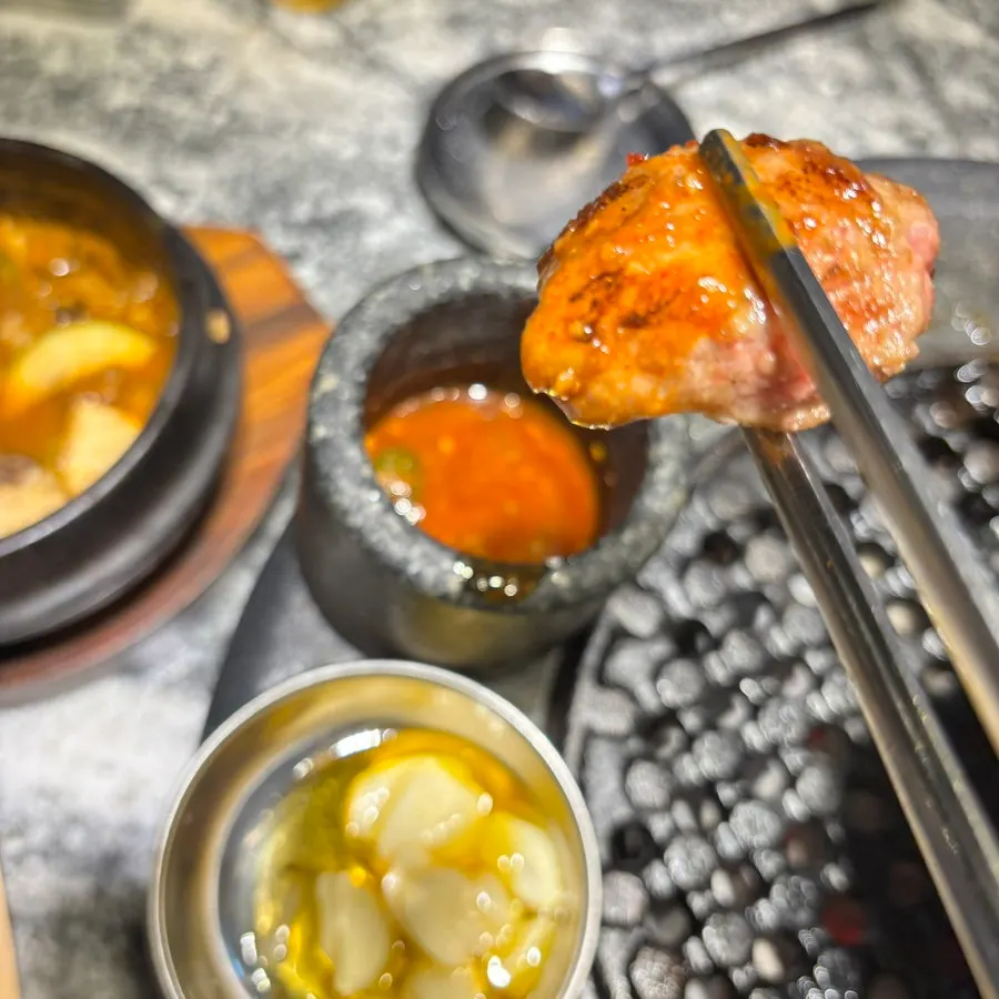 Iberico pluma grilled medium-rare