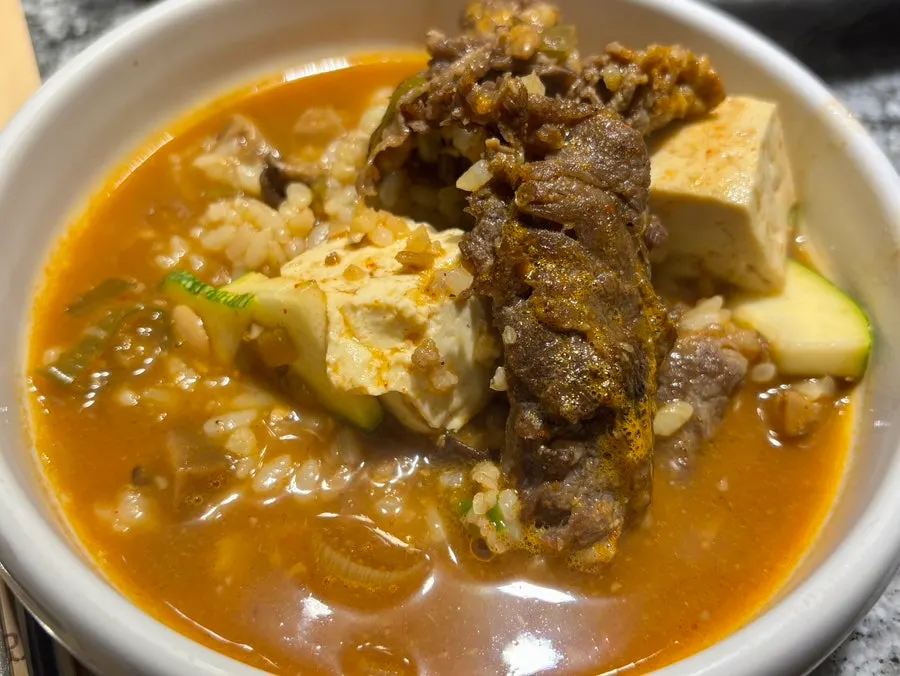 Beef brisket soybean paste rice packed with brisket