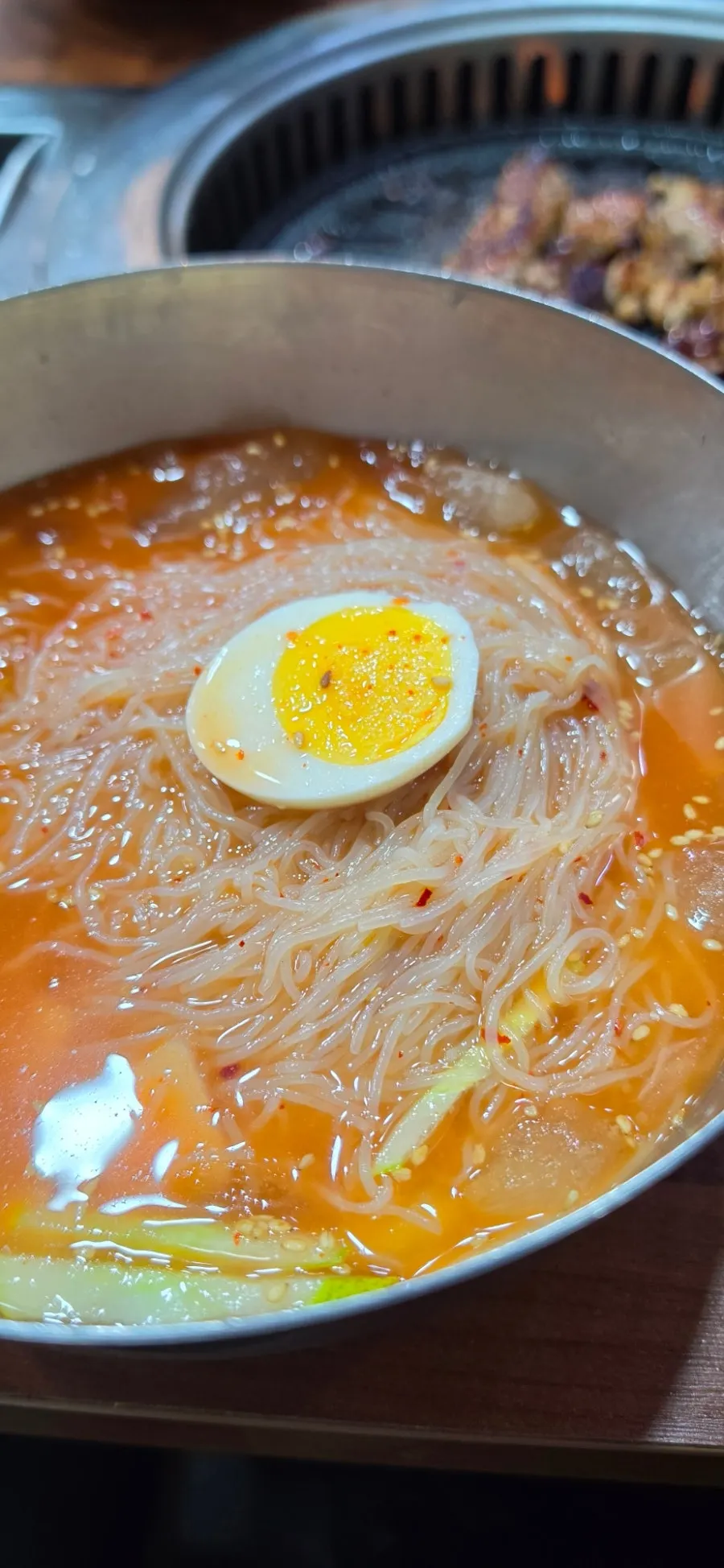 냉면과 양념갈비 조합