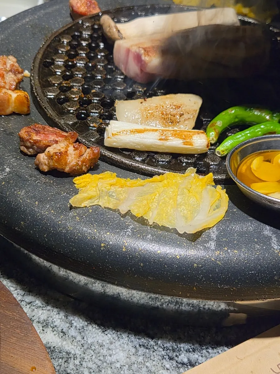 콩나물과 파김치 밑반찬