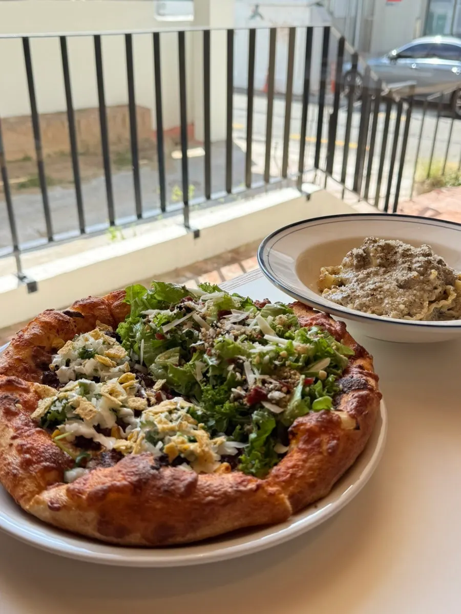 One half-and-half pizza