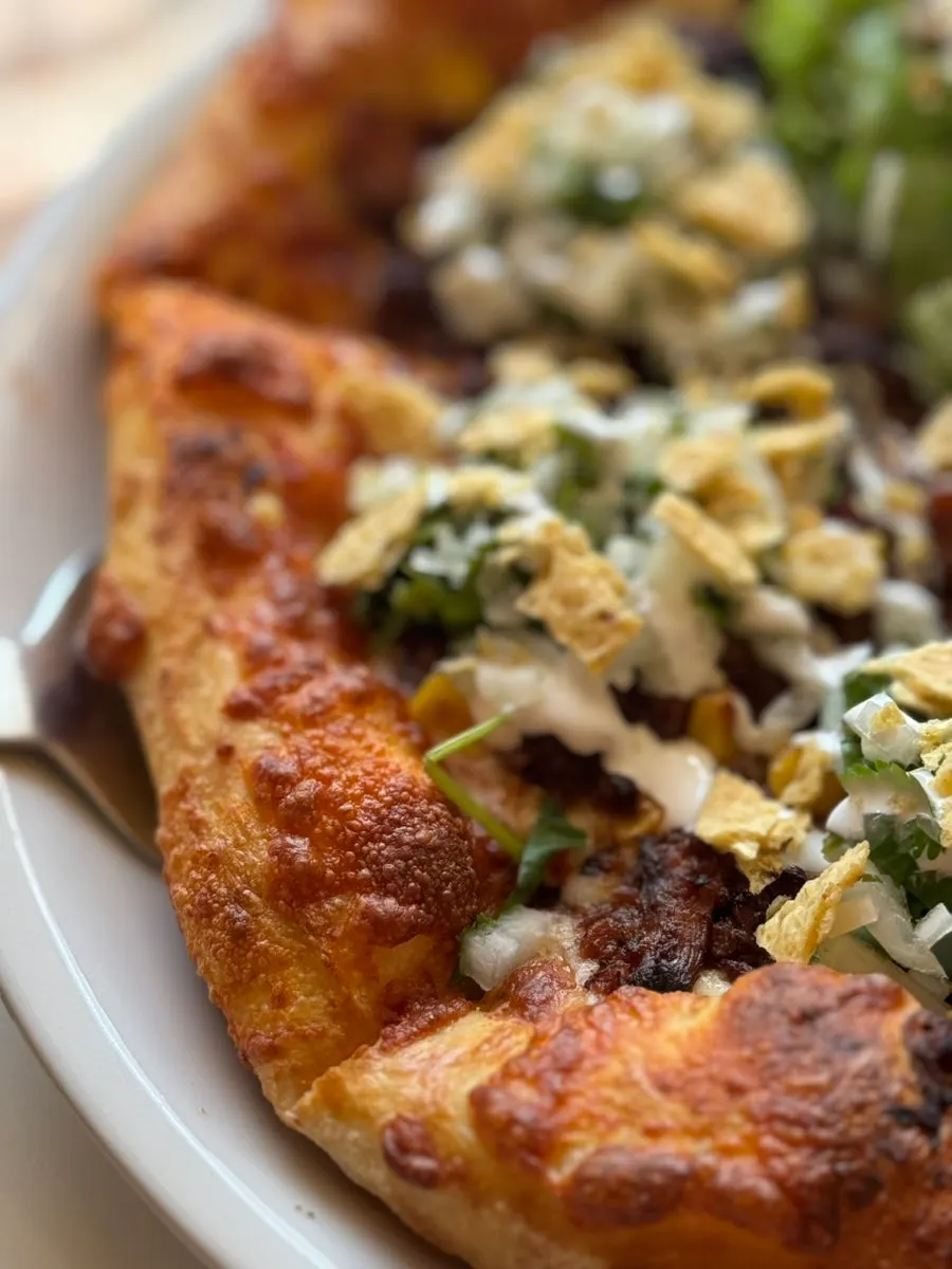 Mexican-style taco pizza