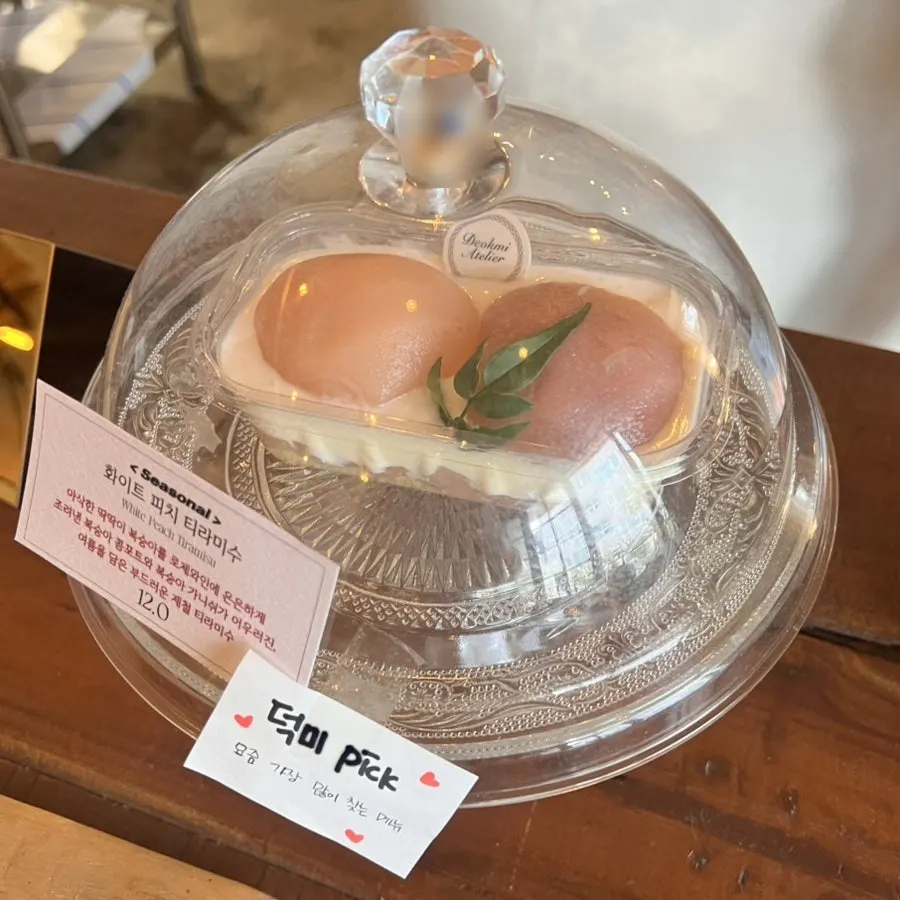 디저트 모형이 놓인 주문대