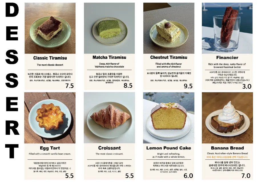 Side dish and steak menu board