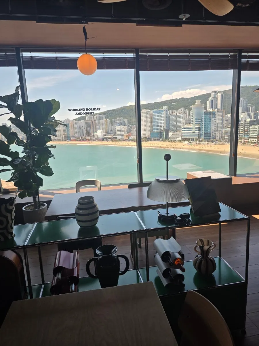 Terrace railing and sea view at Working Holiday Minrak