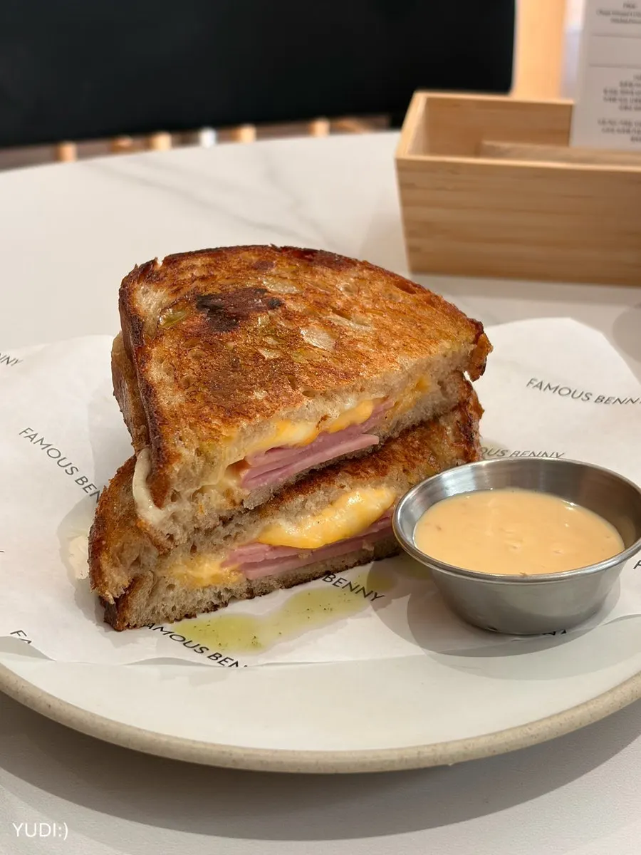 Bacon scramble toast at Famous Benny