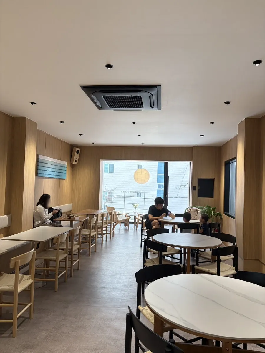 Window seating on the 2nd floor of Famous Benny Gwangalli Branch