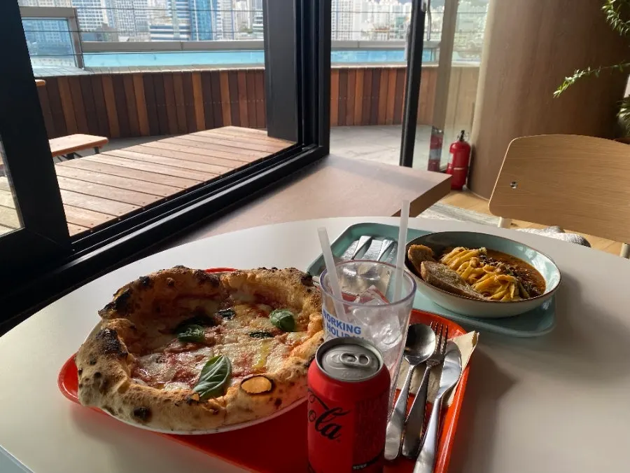 Ordered pizza and pasta