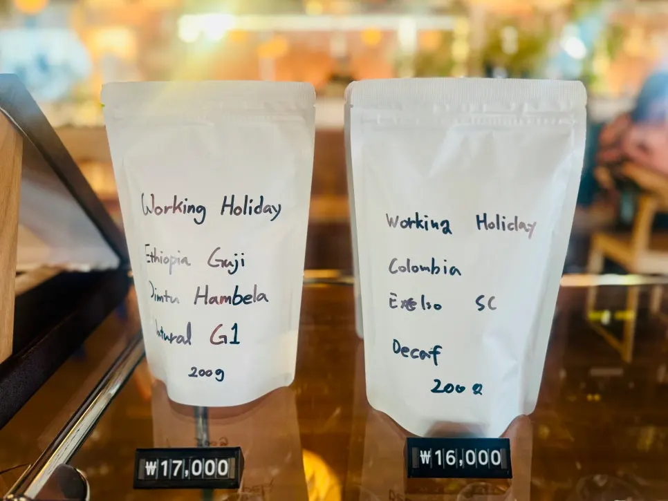 Barista award certificates on display