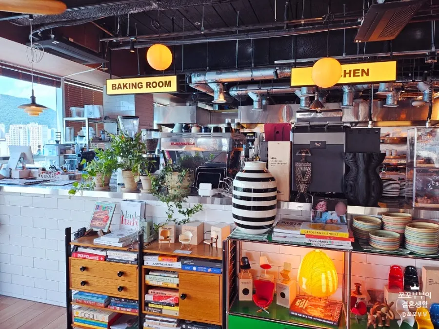 Area around the store with parking support signage