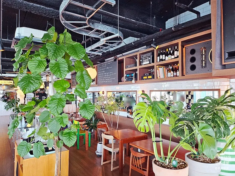 Stylish café hall atmosphere