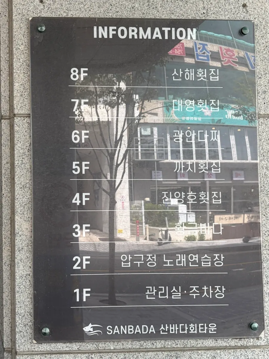 Sanbada Hoe Town building in front of Gwangalli Beach