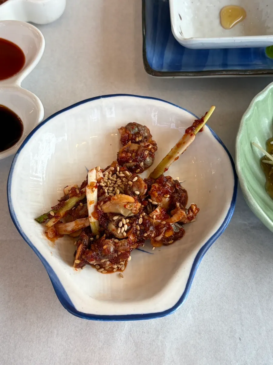 Warm grilled dishes and ginseng