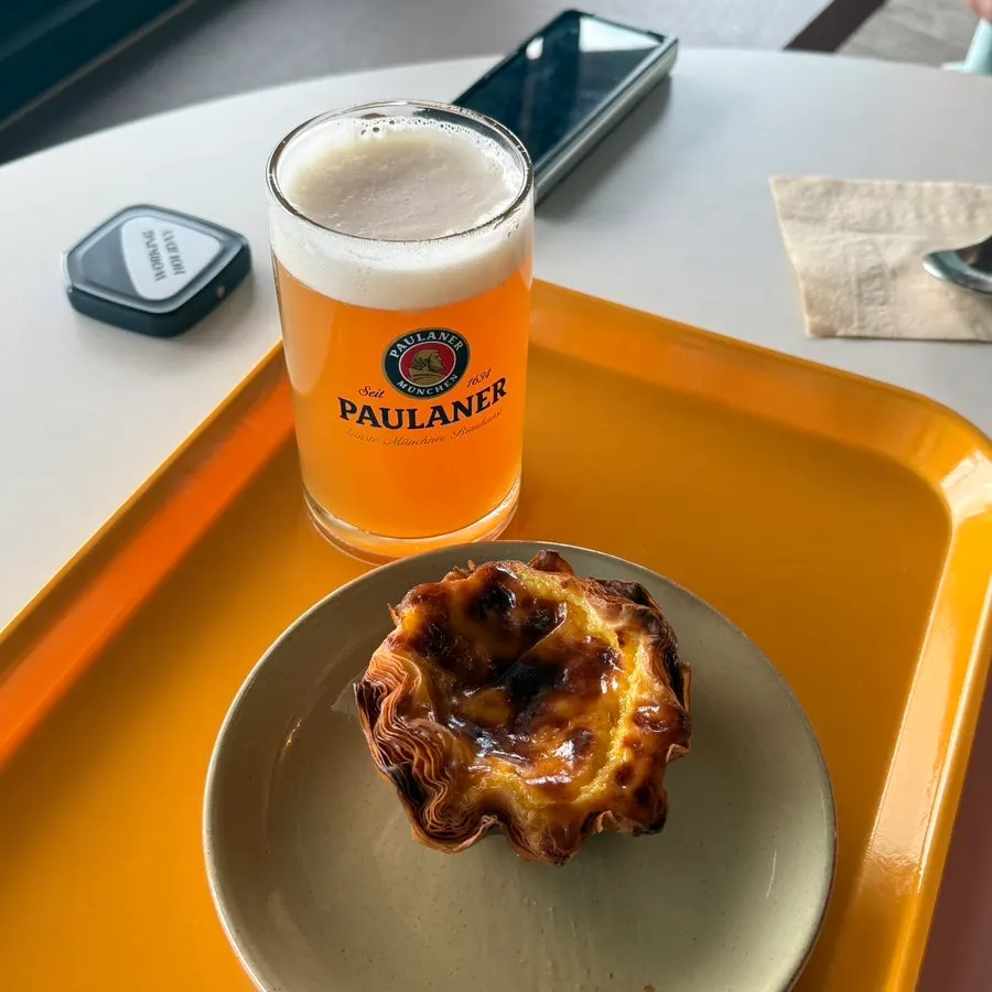Draft beer enjoyed at the Gwangalli café