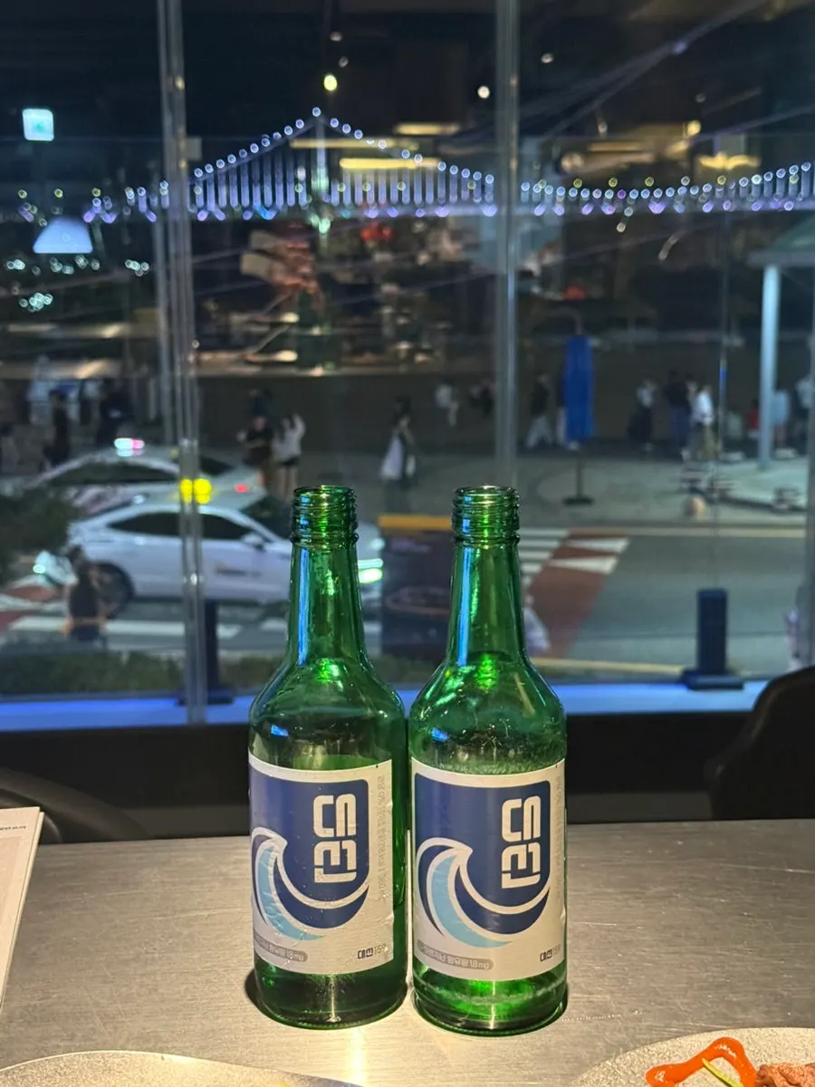 광안대교 야경과 소주