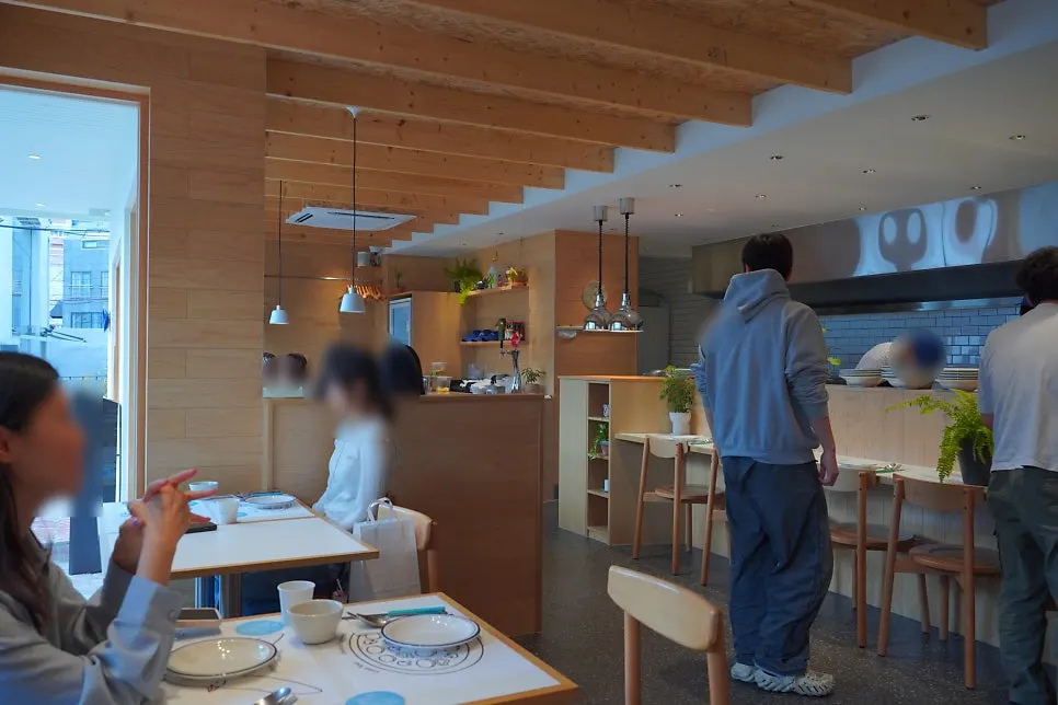 Interior before the restaurant filled with guests