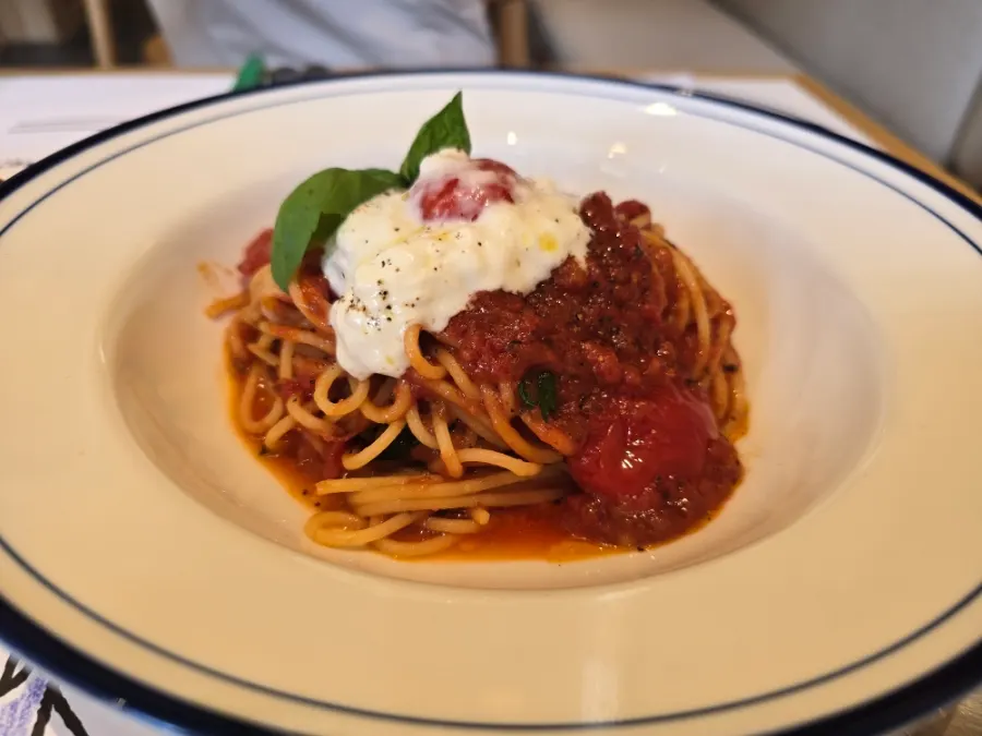 Tomato pasta menu