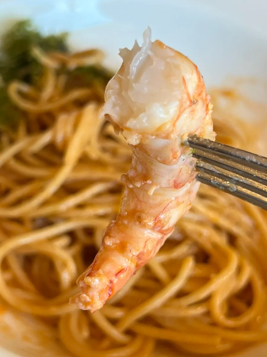 Shrimp in the bisque cream pasta
