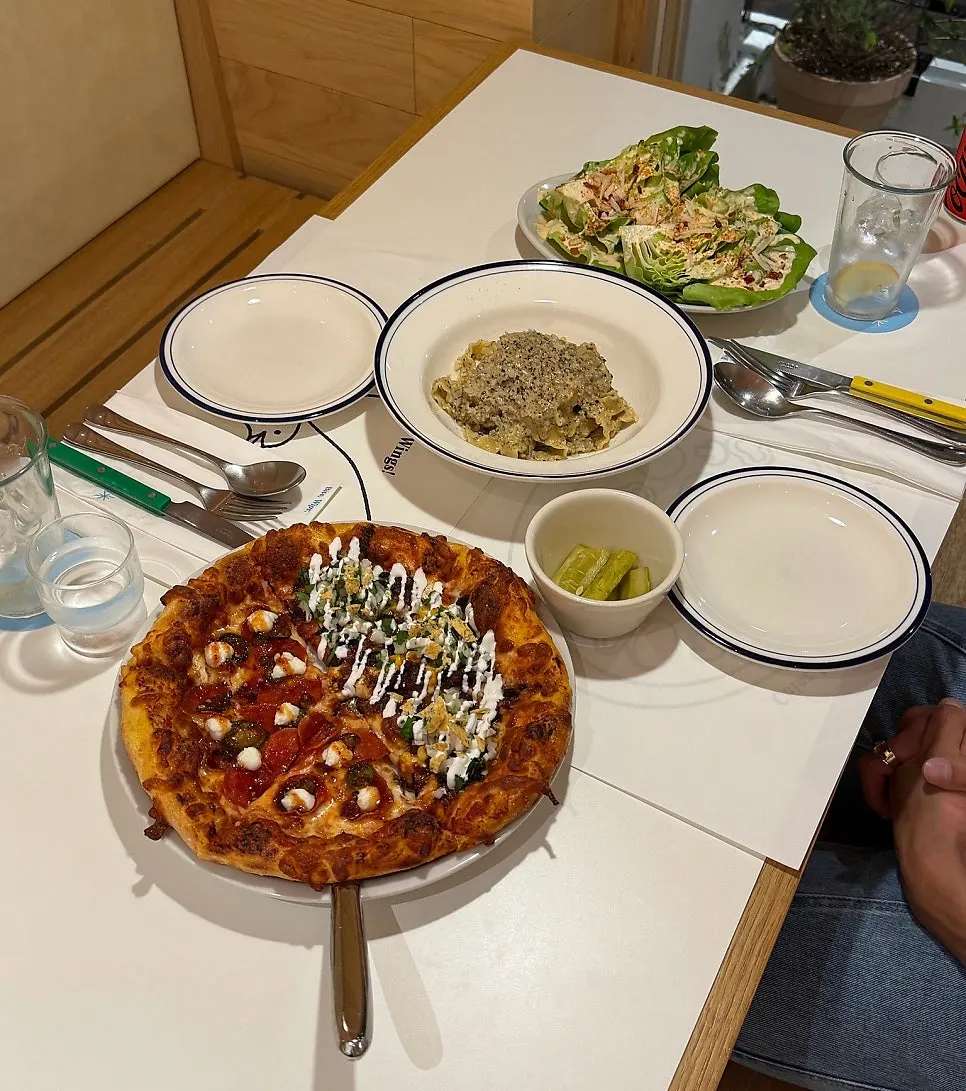 Table setting for Extra Mile's combo for two