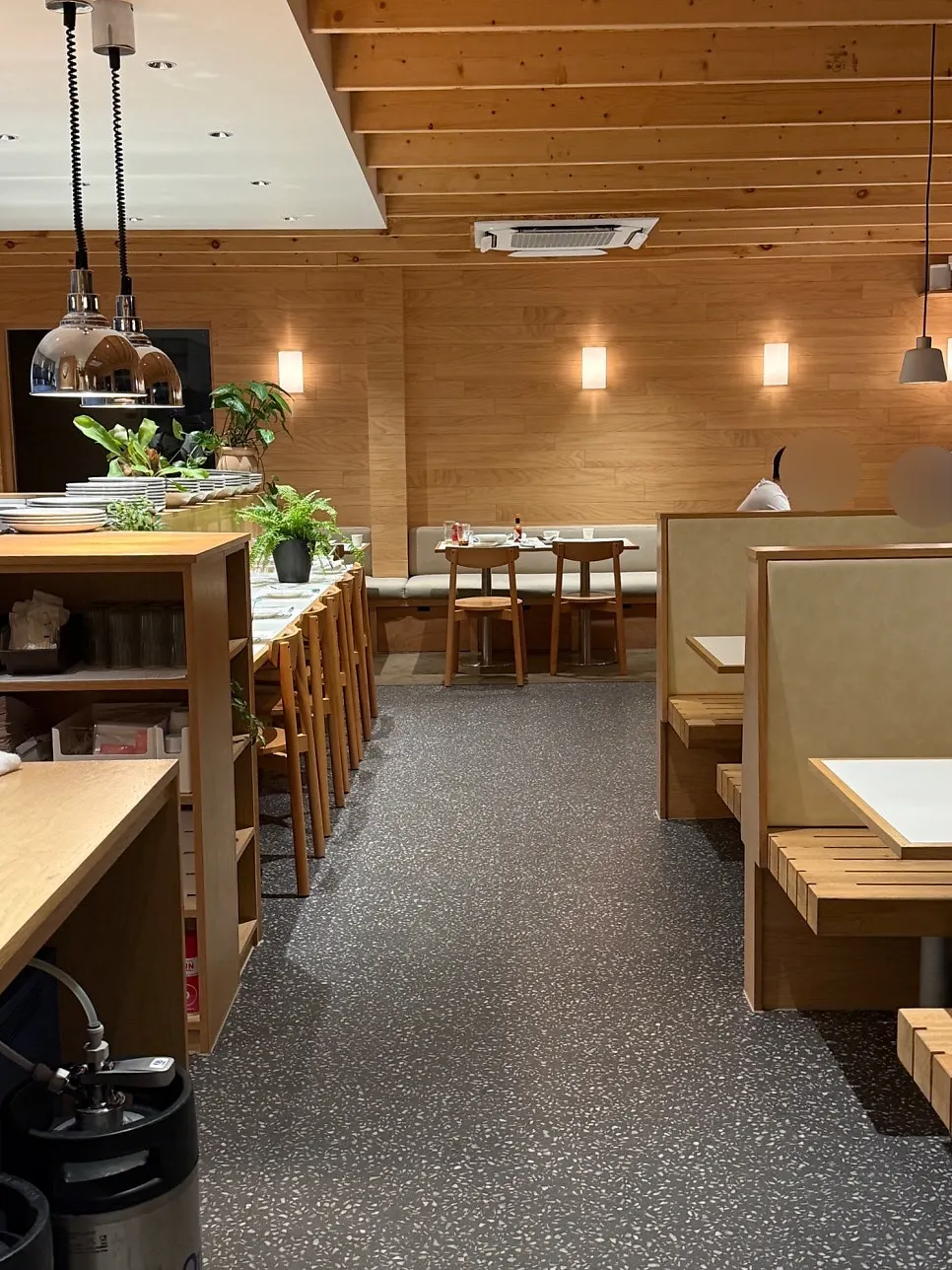 Bar-style seats good for solo diners
