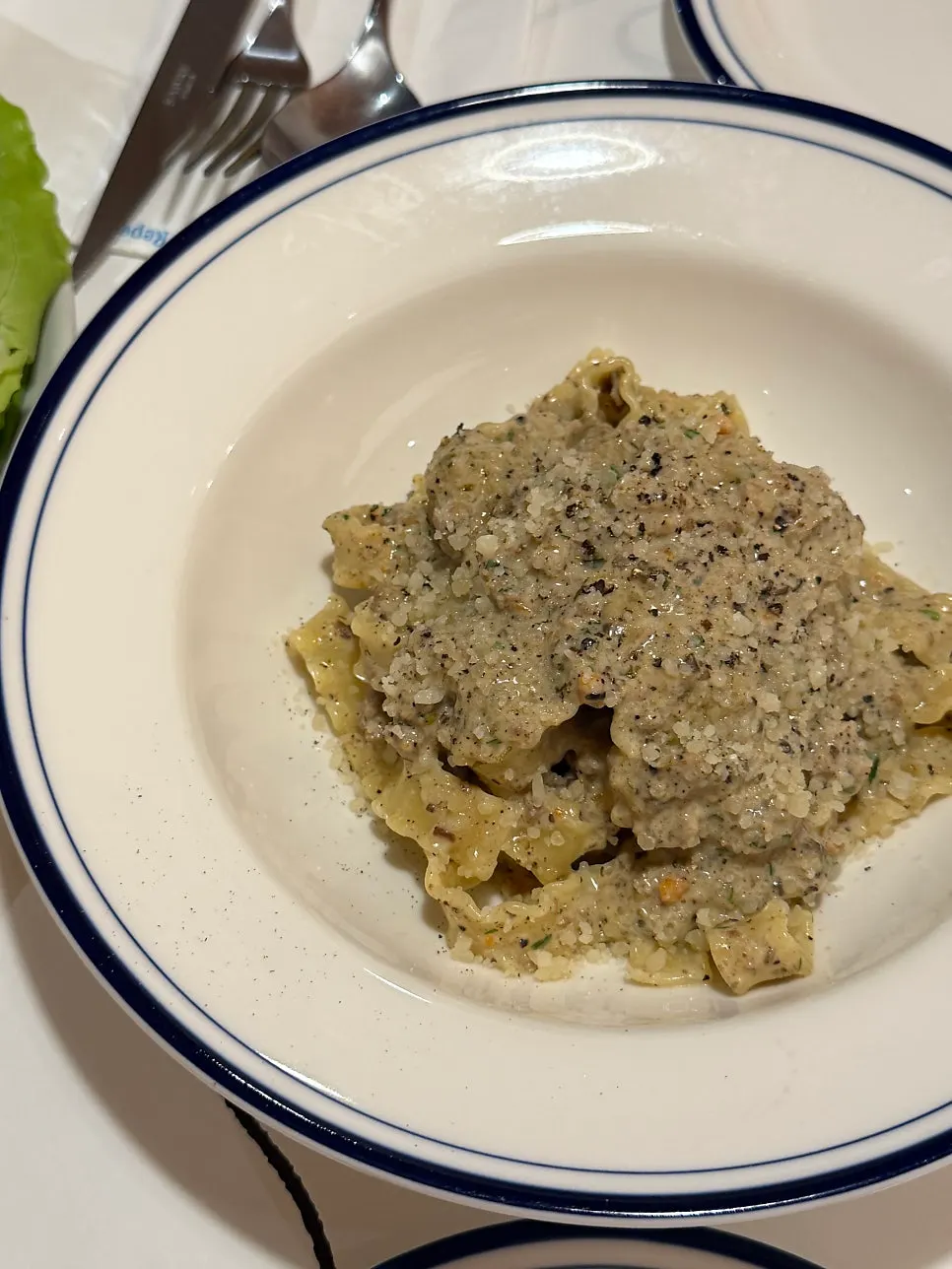 Extra Mile's white ragu pasta