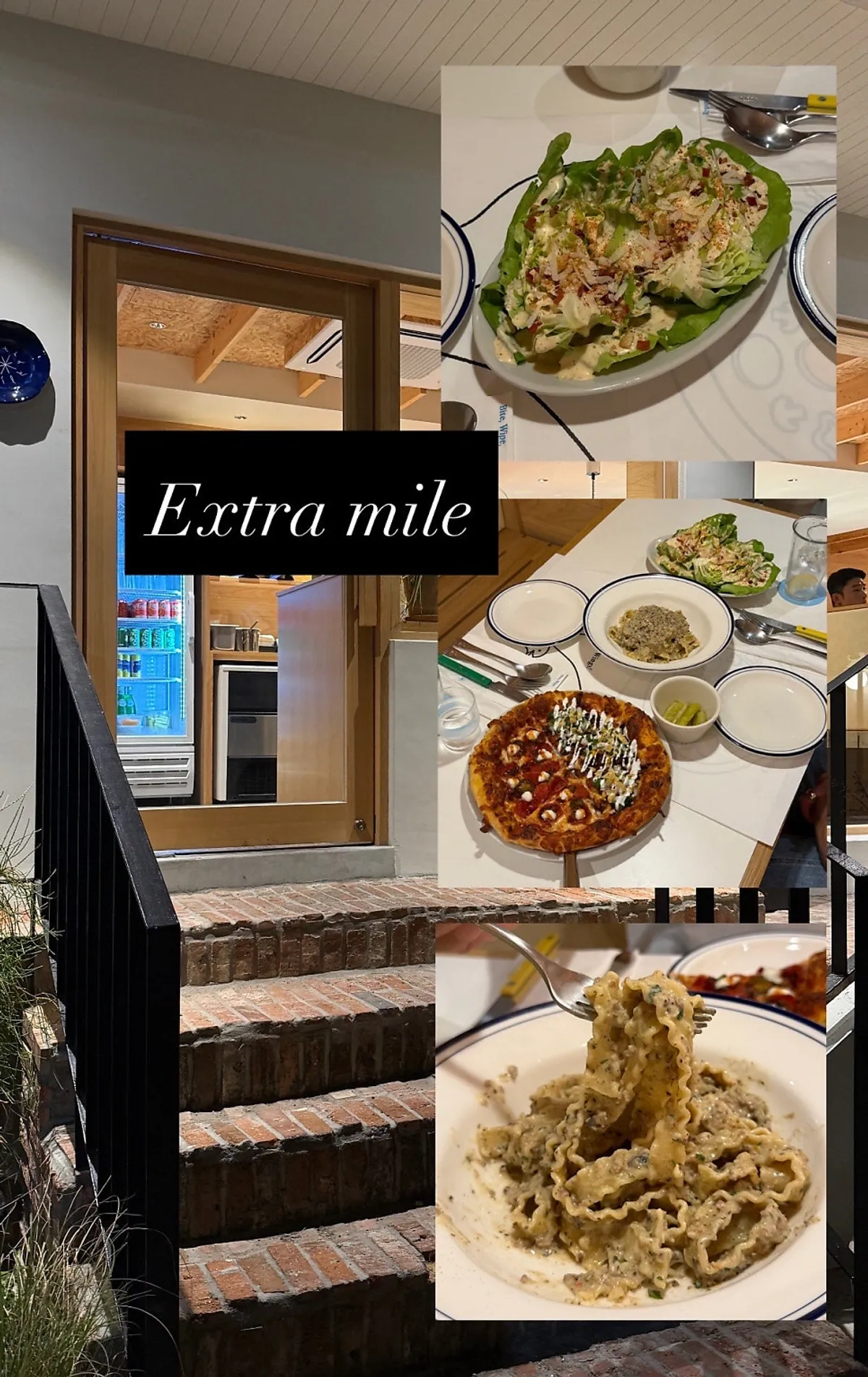 Signature shot of Extra Mile's pizza in Gwangalli