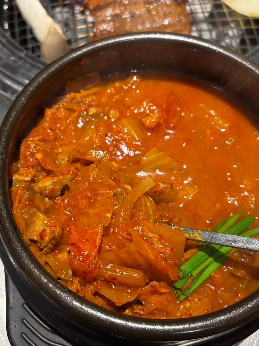 Pork kimchi stew generously filled with kimchi and meat