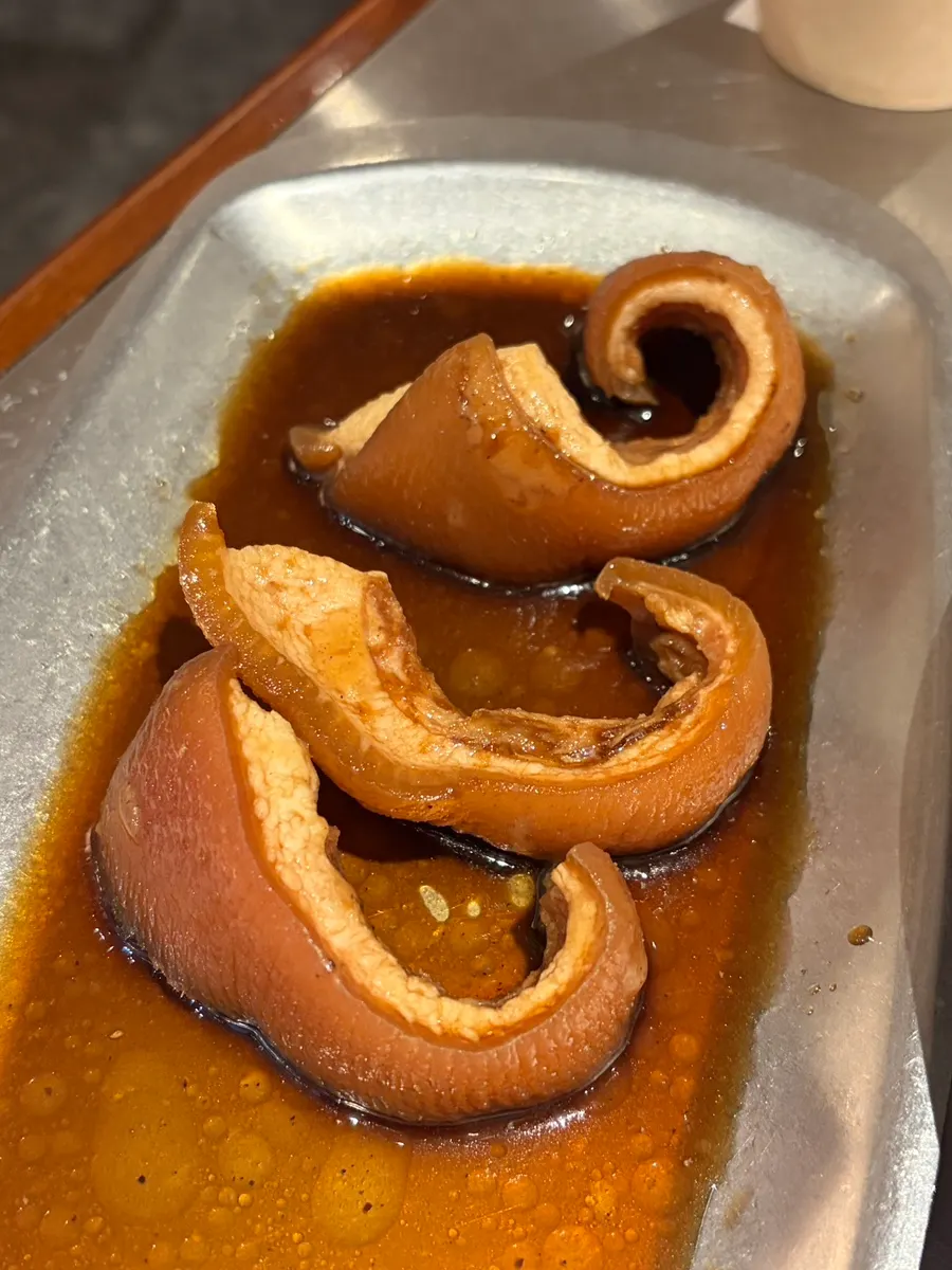 Pork tail cut received through a receipt review