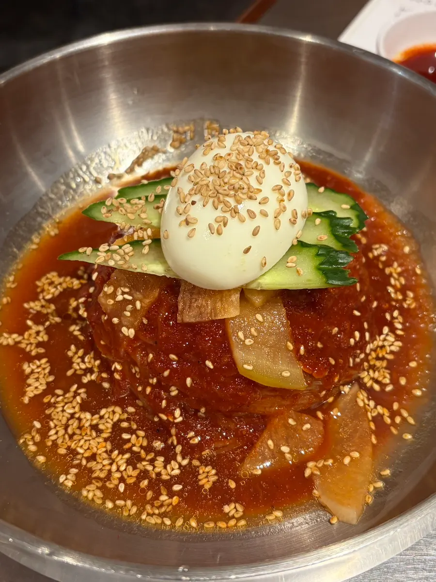 Haean mul-milmyeon noodles ordered as a meal
