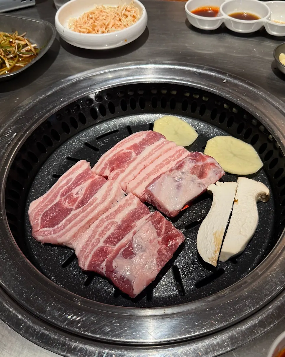 Raw ribs placed on the grill