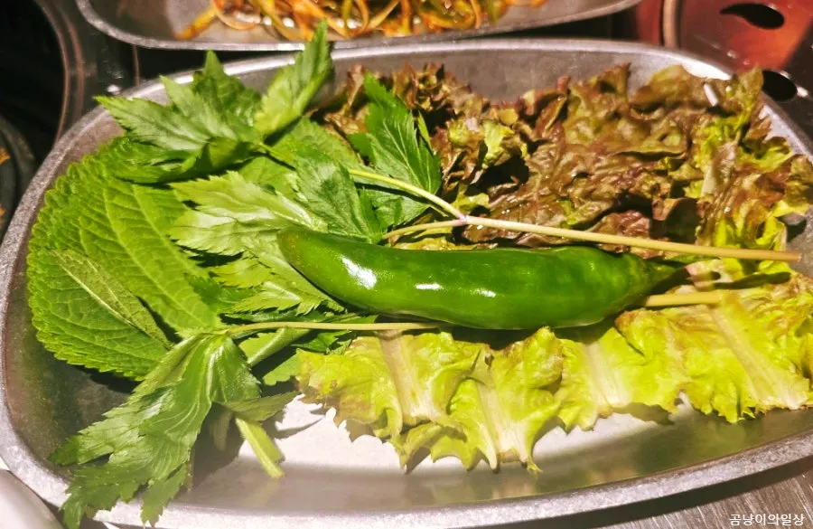 돼지갈비 2~3인세트 주문 구성
