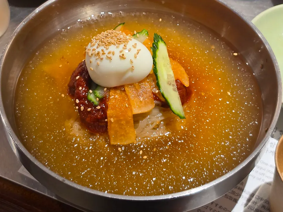 해안숯불갈비 물밀면 한 그릇