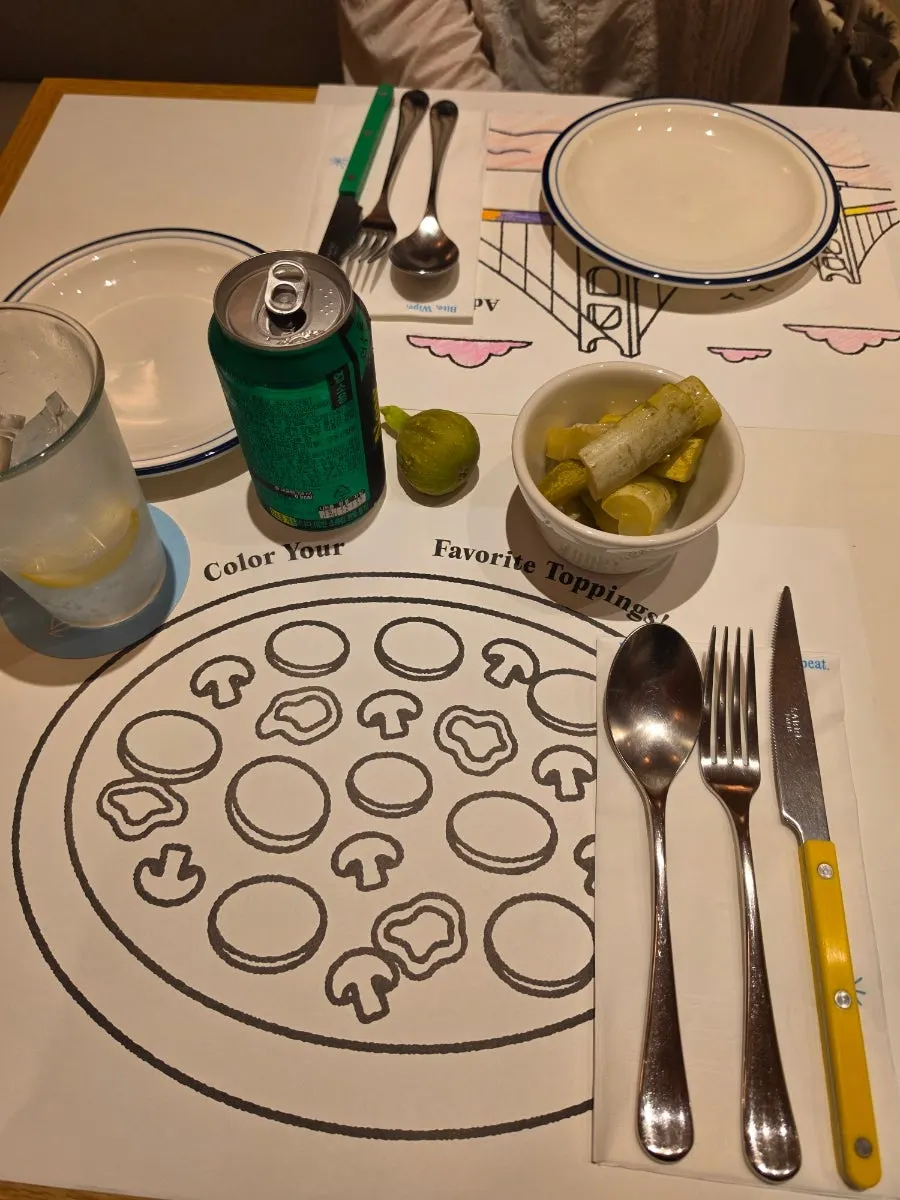 Extra Mile menu and half-and-half ordering guide