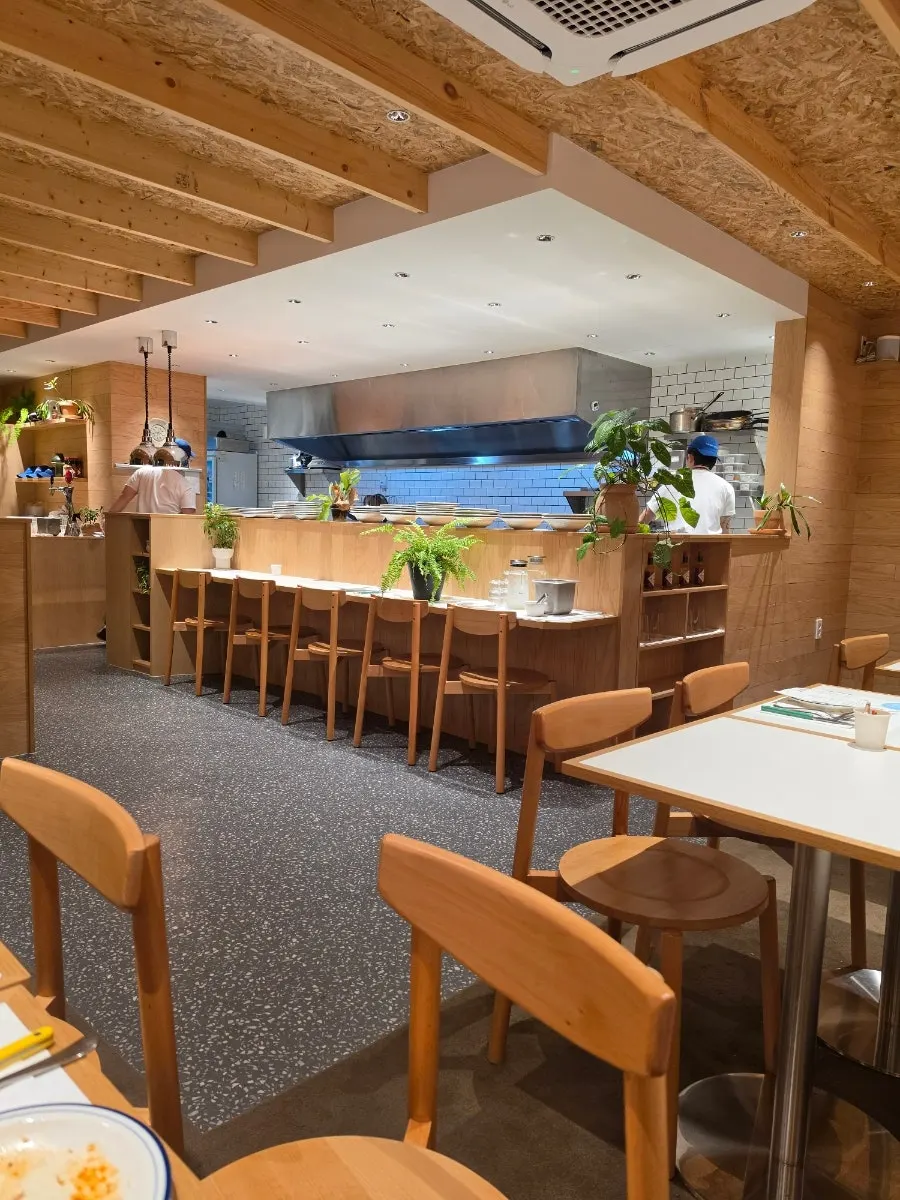 Extra Mile interior photographed after the meal